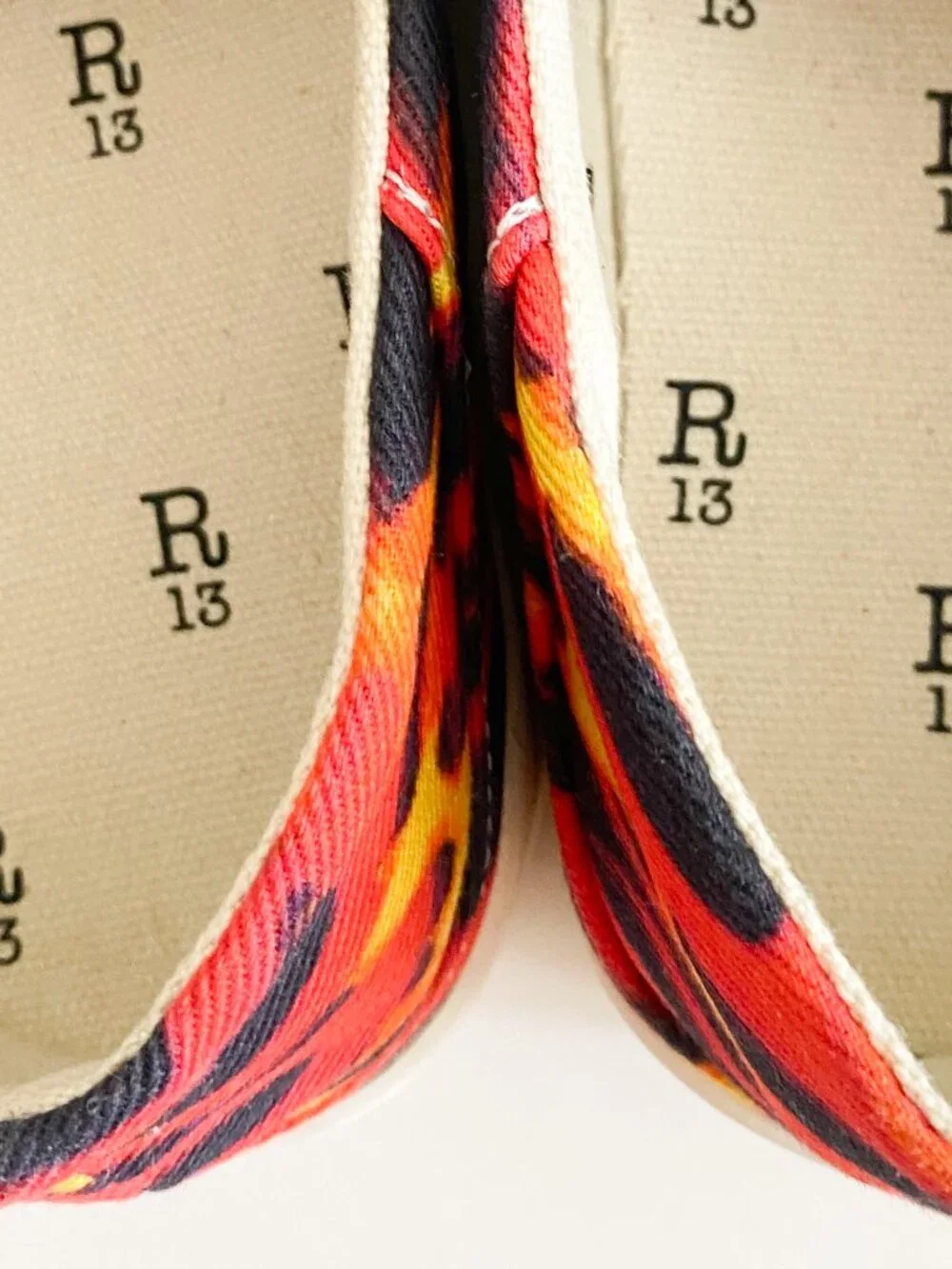 R13 Leopard Flame Print Slip-On Sneakers 7